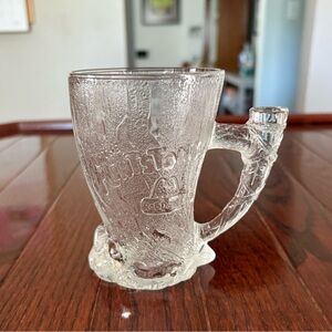 Vintage 1993 McDonalds Flintstones Mammoth Glass Mug Cup RocDonalds